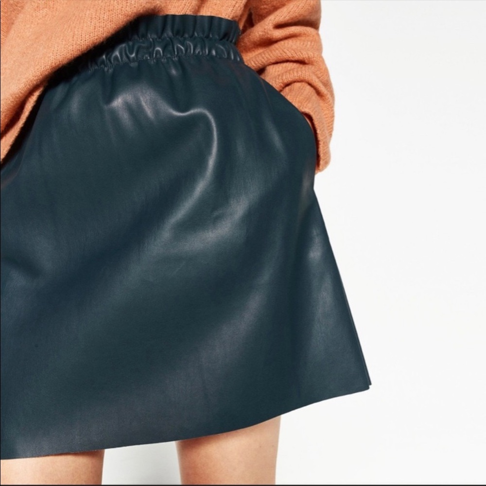 Zara faux leather skirt